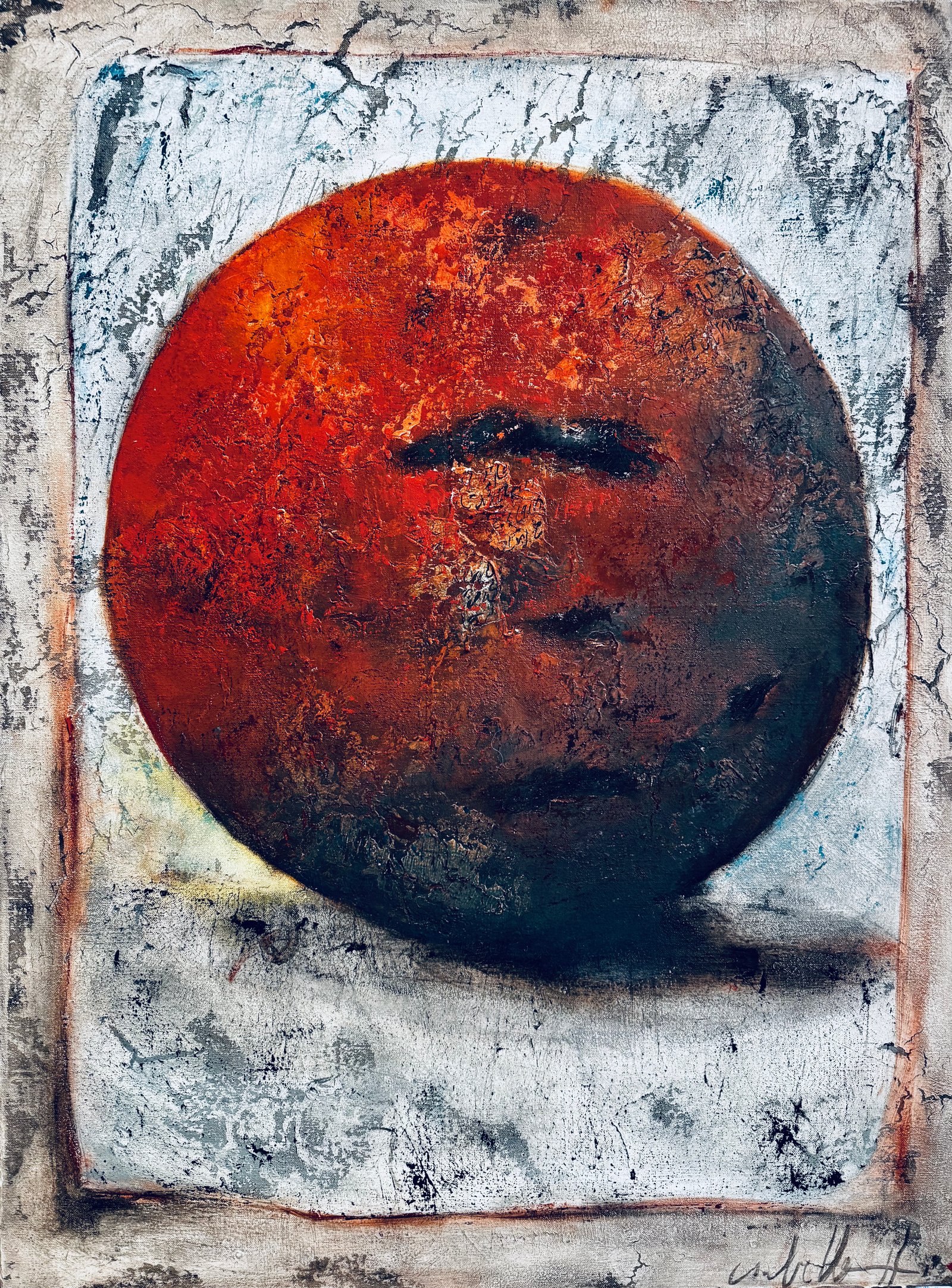 HONG CHIU, gesso, oil & mixte