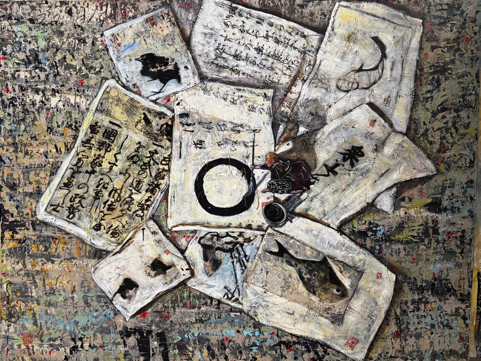 KAMI, gesso, oil & mixte
