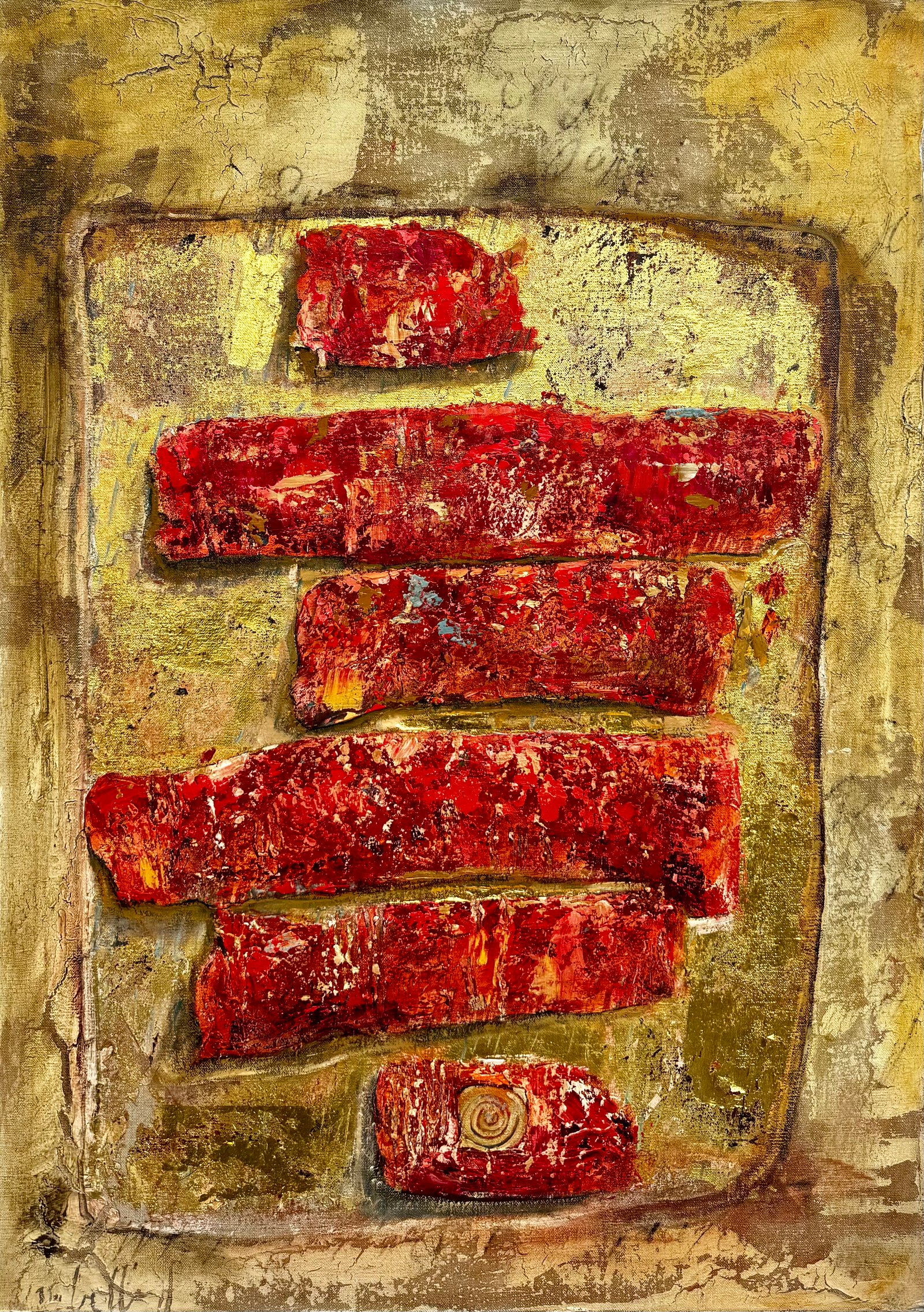 MADO II, gesso, oil , gold leafs