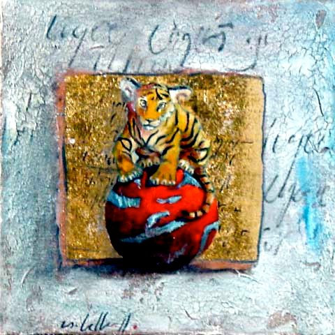 DUC, gesso, oil & mixte