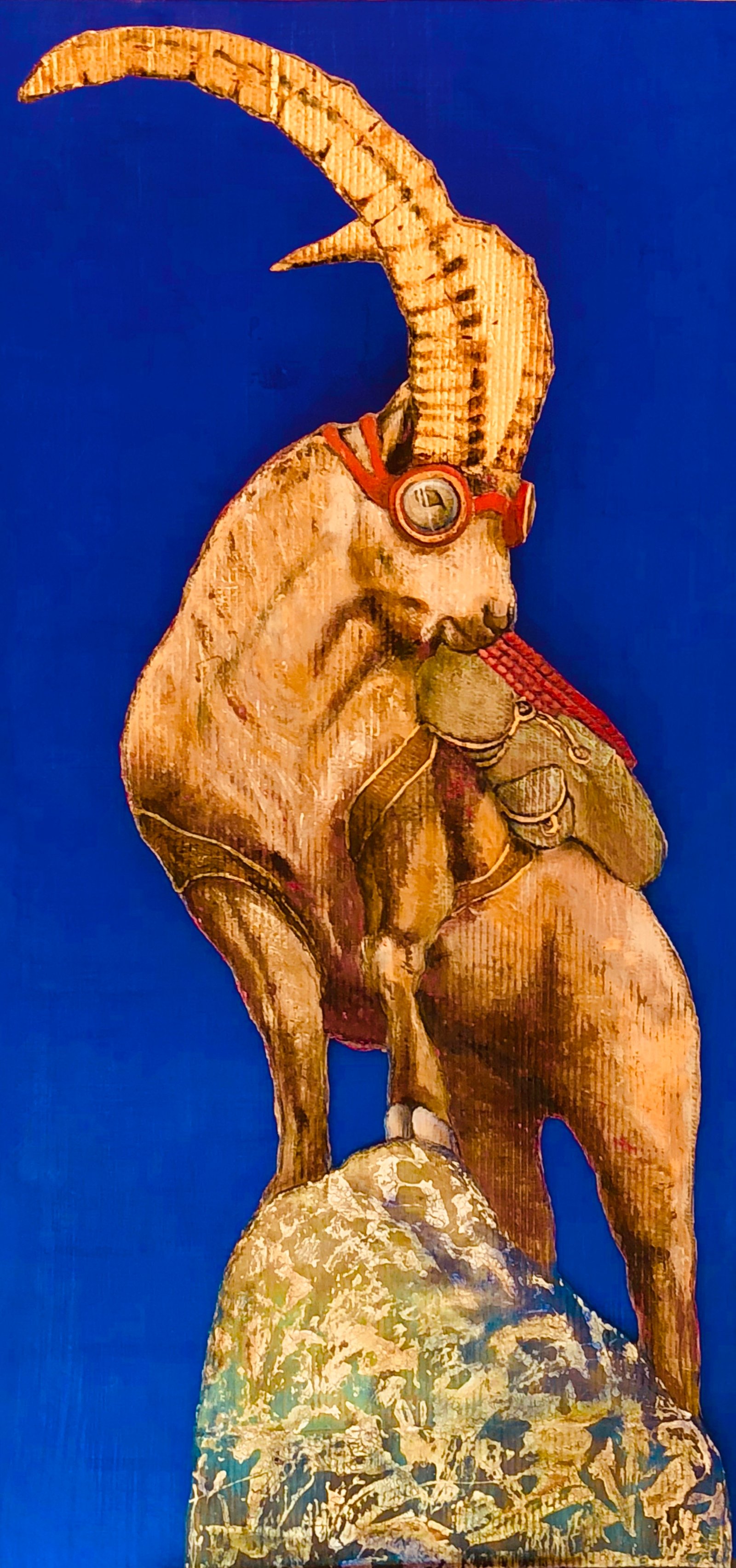 L'AVENTURIER, gesso, oil & mixte, wood , plexiglass