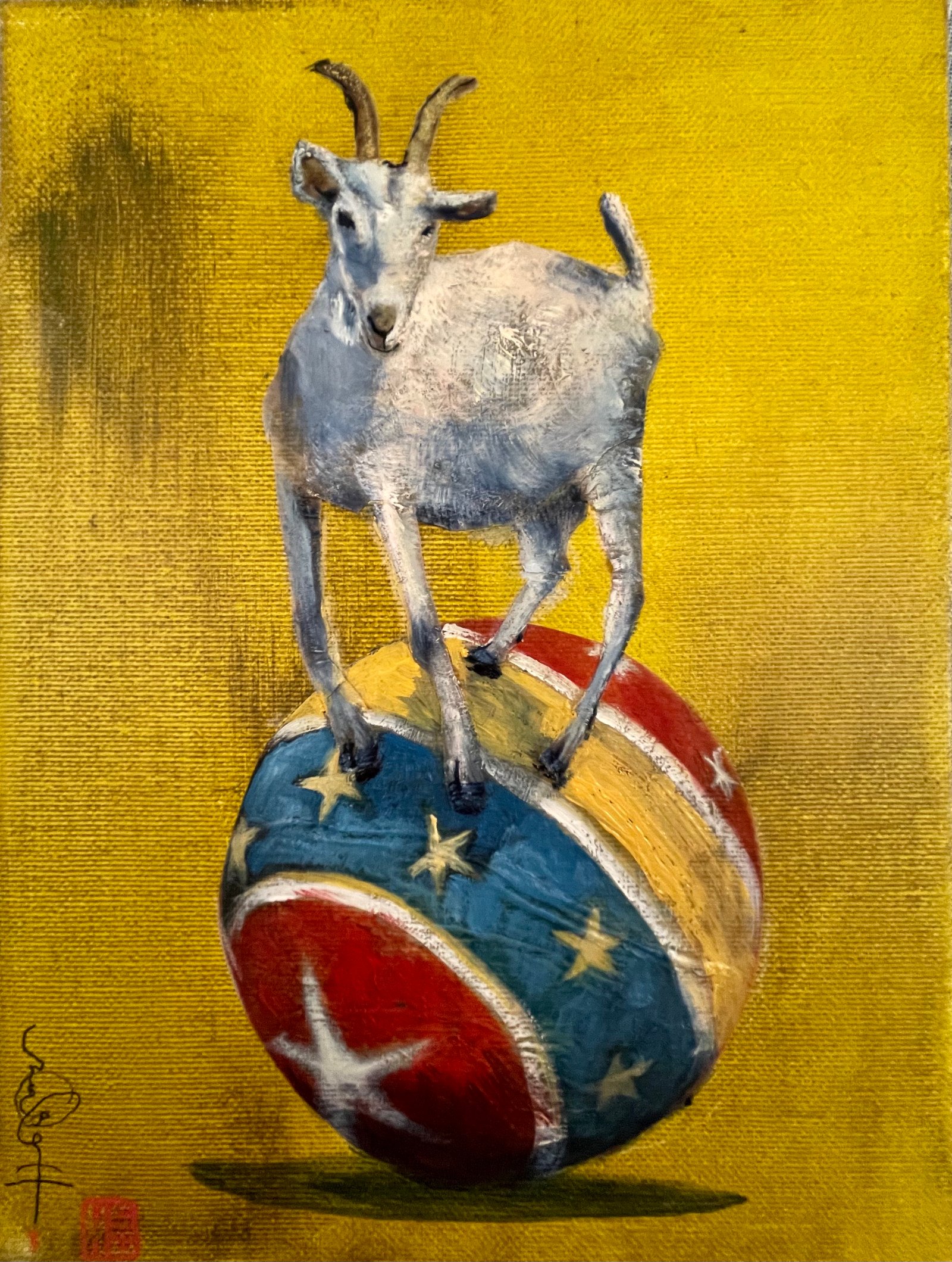 ACROBAT, gesso, oil & mixte