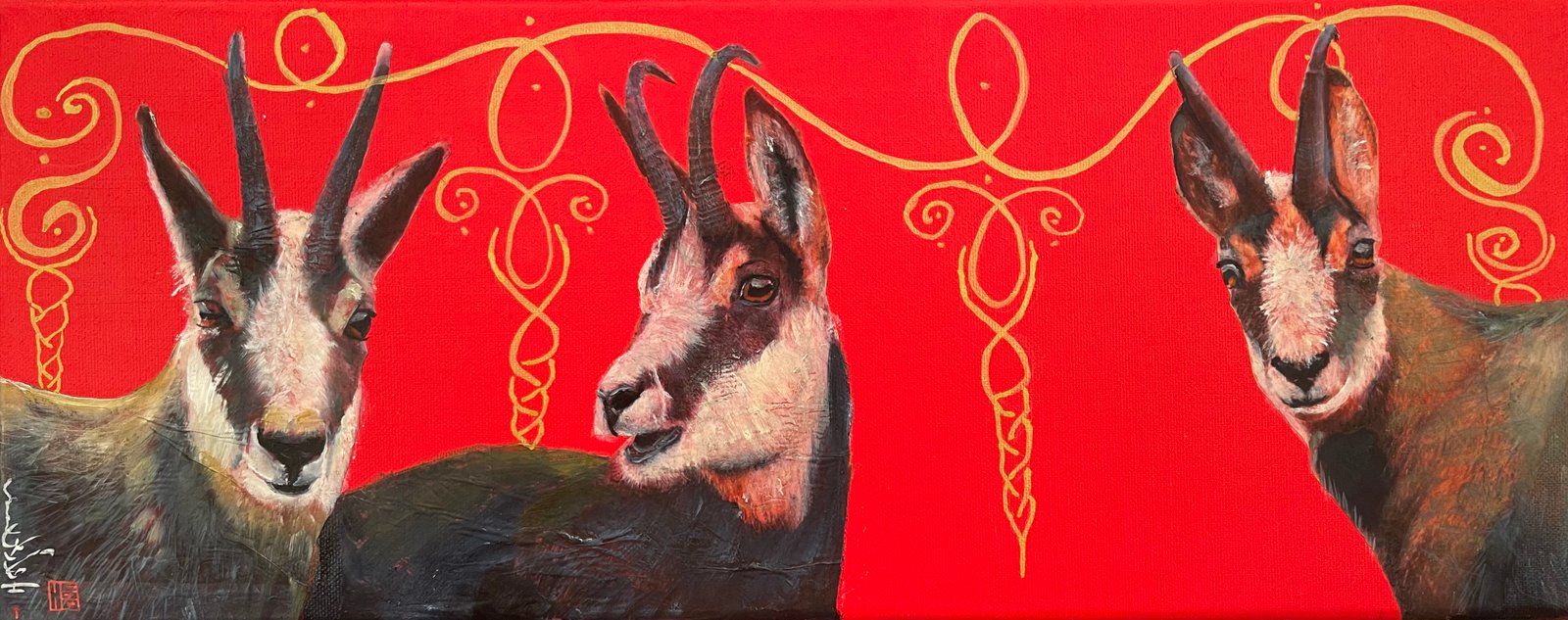 ALL TOGETHER, gesso, oil, paper
