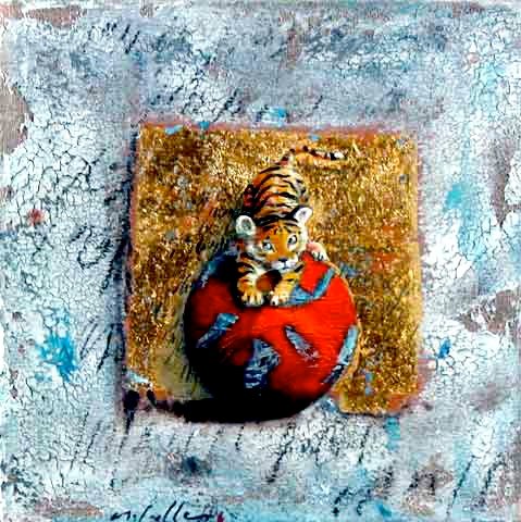 ODA, gesso, oil & mixte