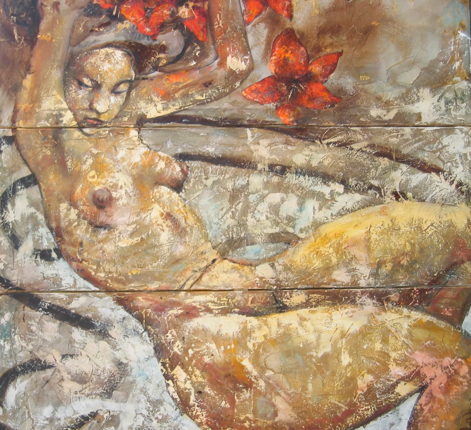 EUPHORIA, gesso, oil & mixte