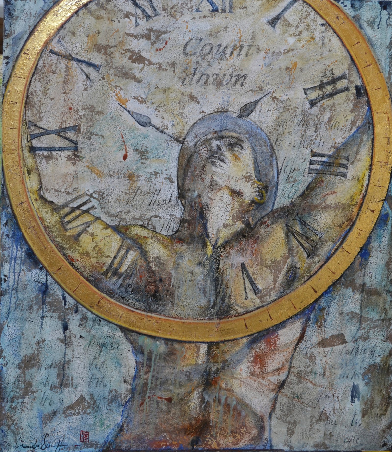 WORLDCITIZEN, gesso, oil & mixte