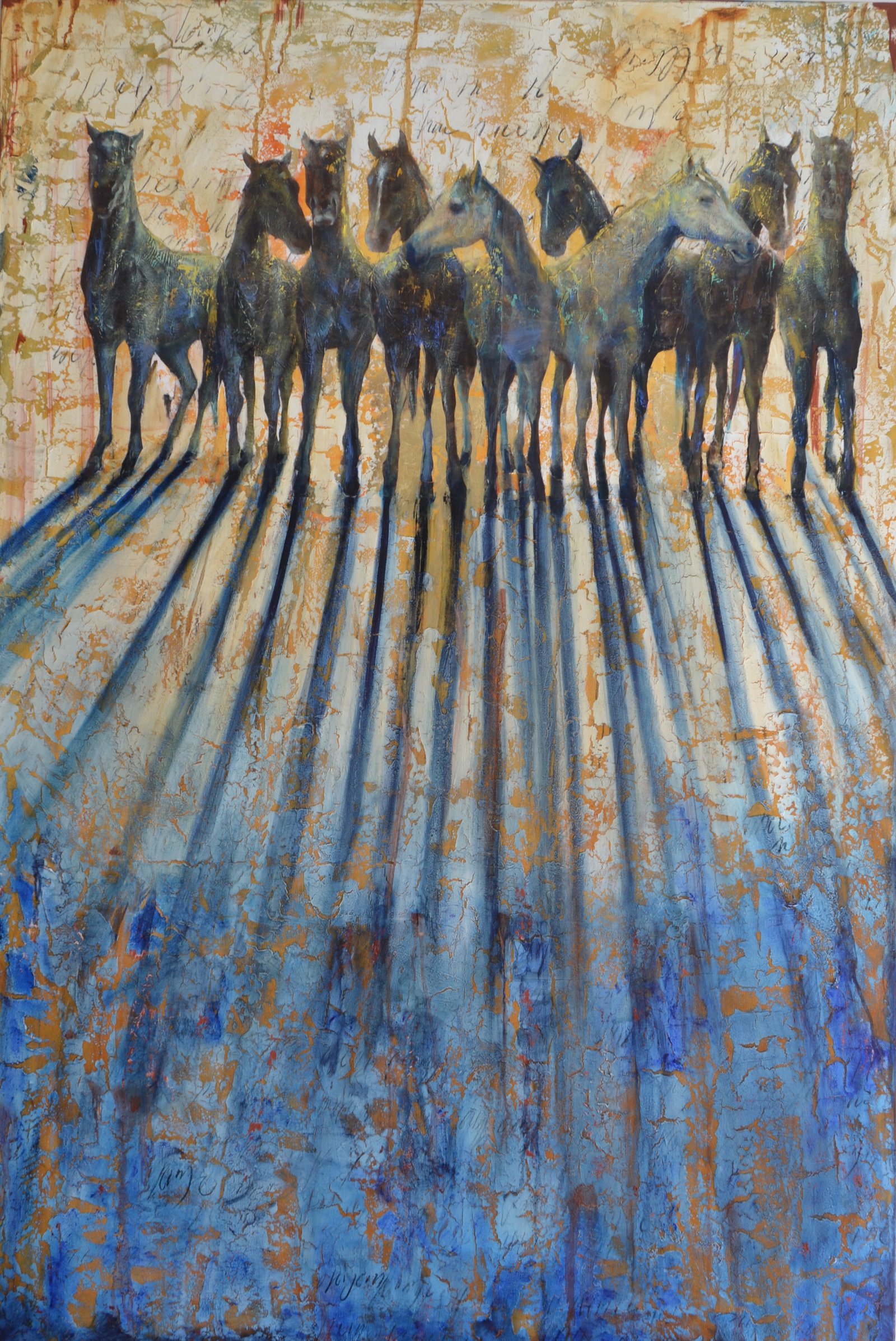 SHADOWS, gesso, oil, acrylic