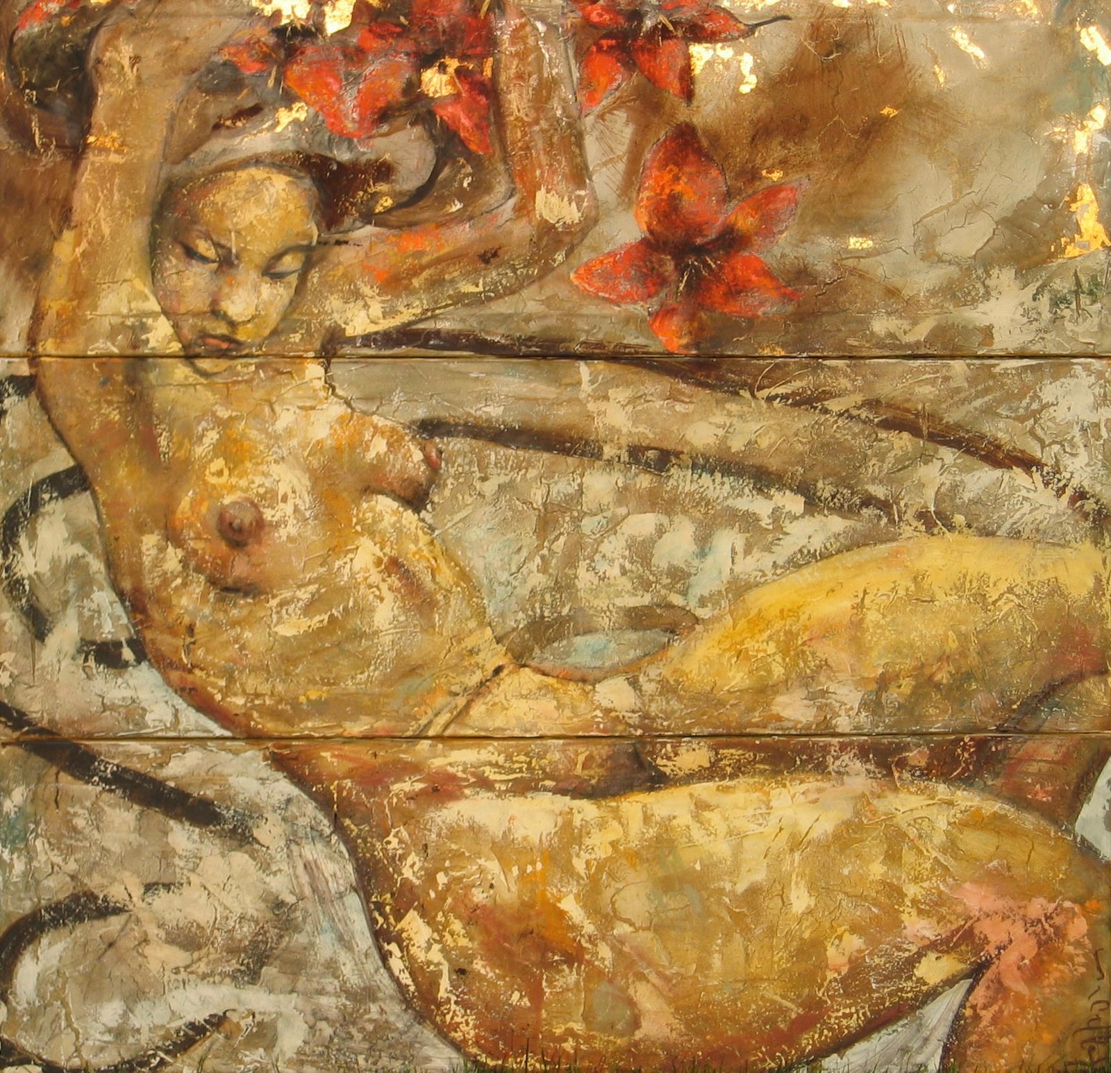 EUPHORIA, gesso, oil & mixte