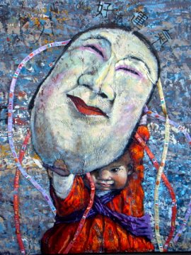 HAO YÛN CHI, gesso, oil & mixte