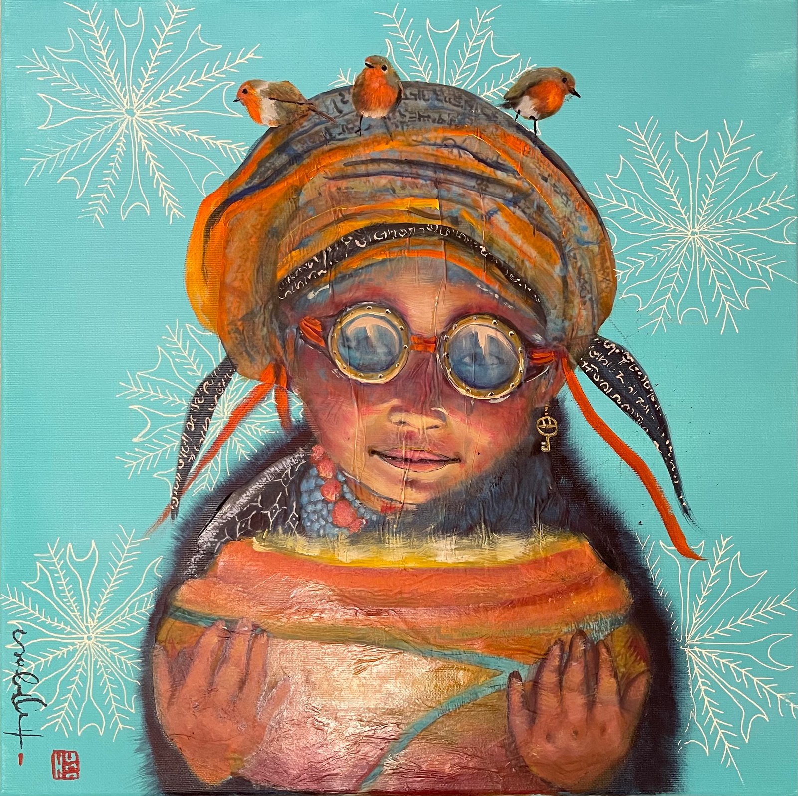 LE BOL DE LUMIÈRE, gesso, oil & mixte