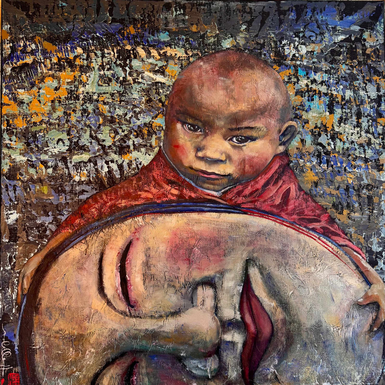 HAO YÜN CHI, gesso, oil , acrylic, paper
