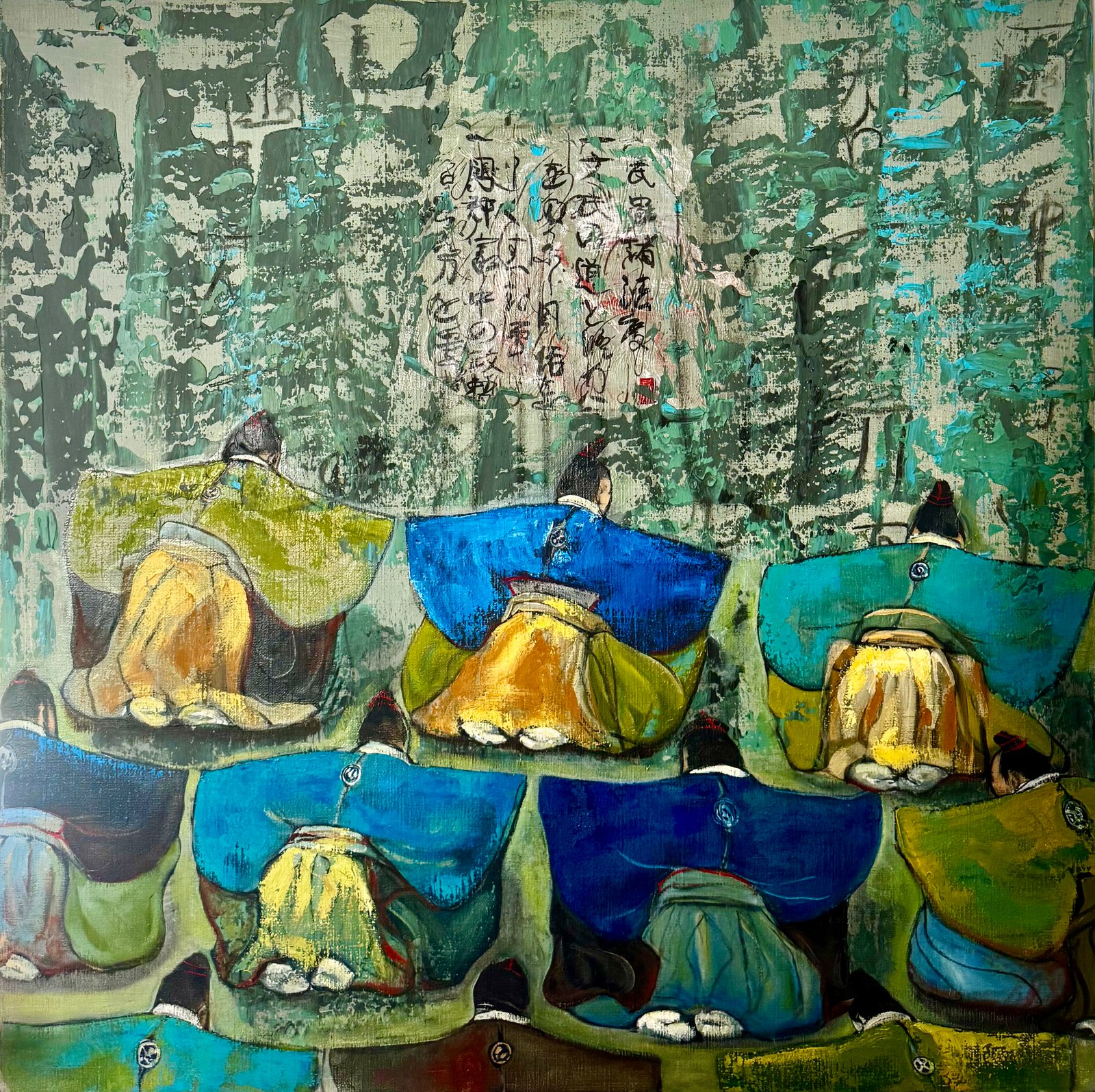 SAKURAMACHI, gesso, oil & mixte