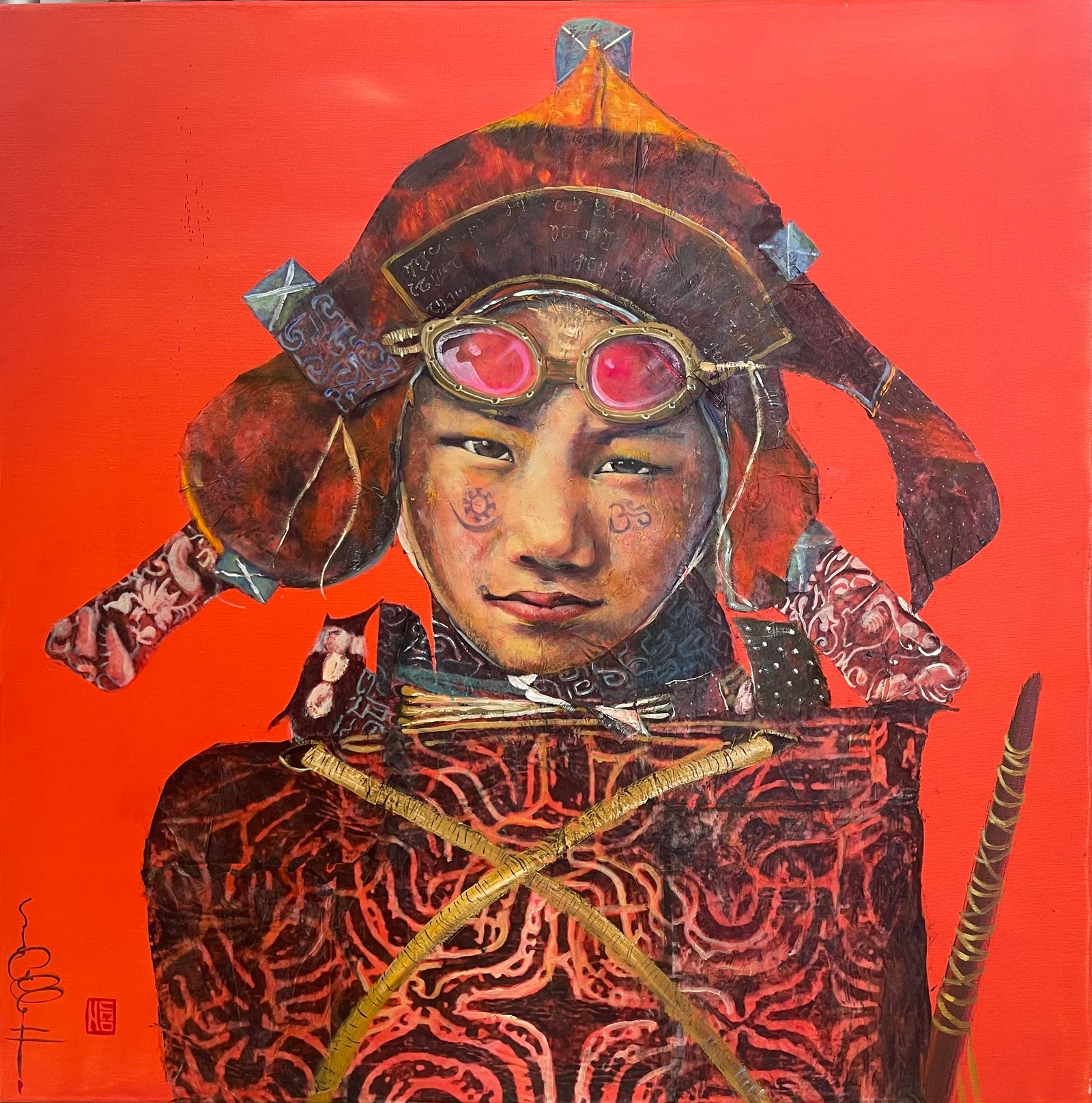 SAMSARA, gesso, oil & mixte