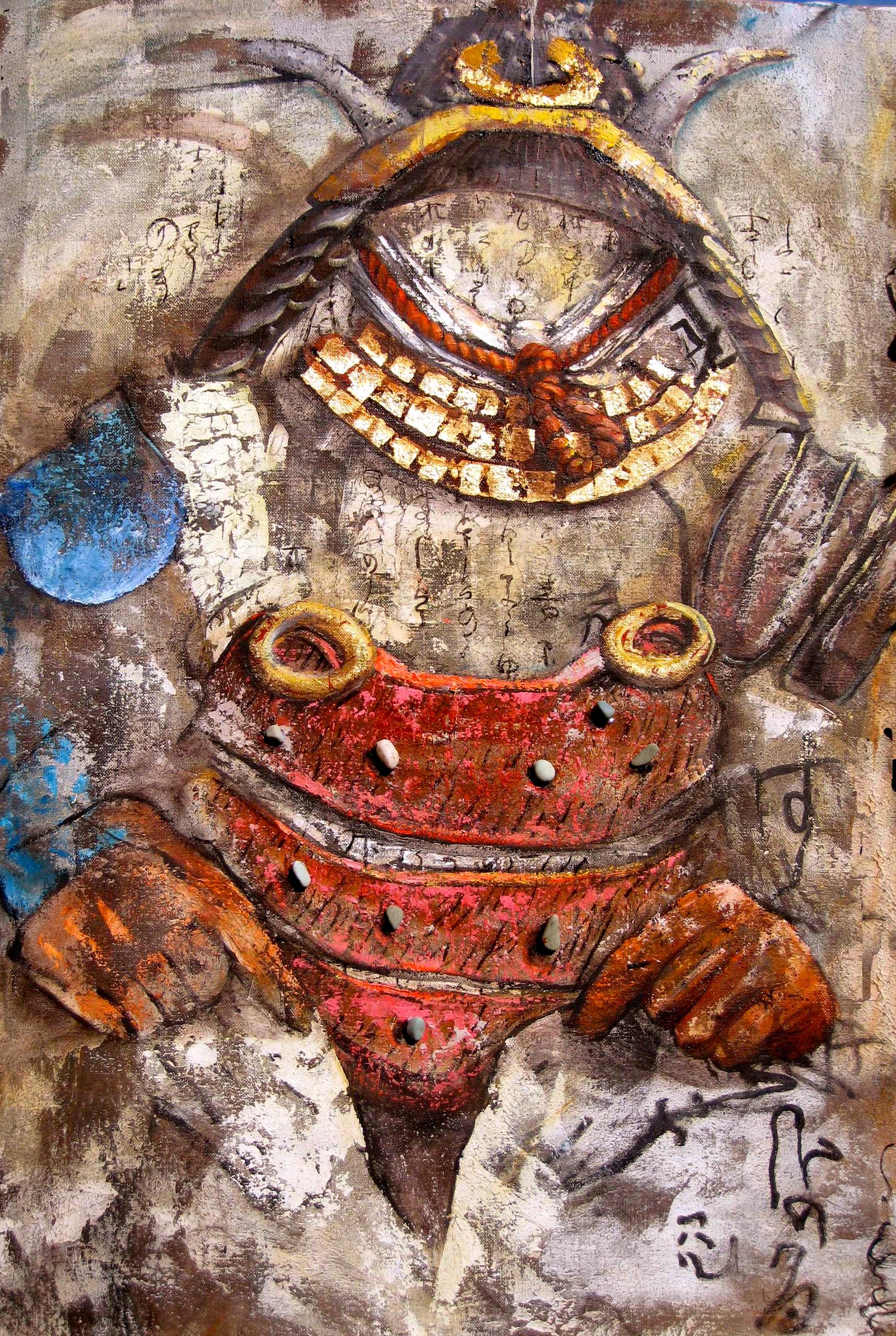 NABESHIMA, gesso, oil & mixte