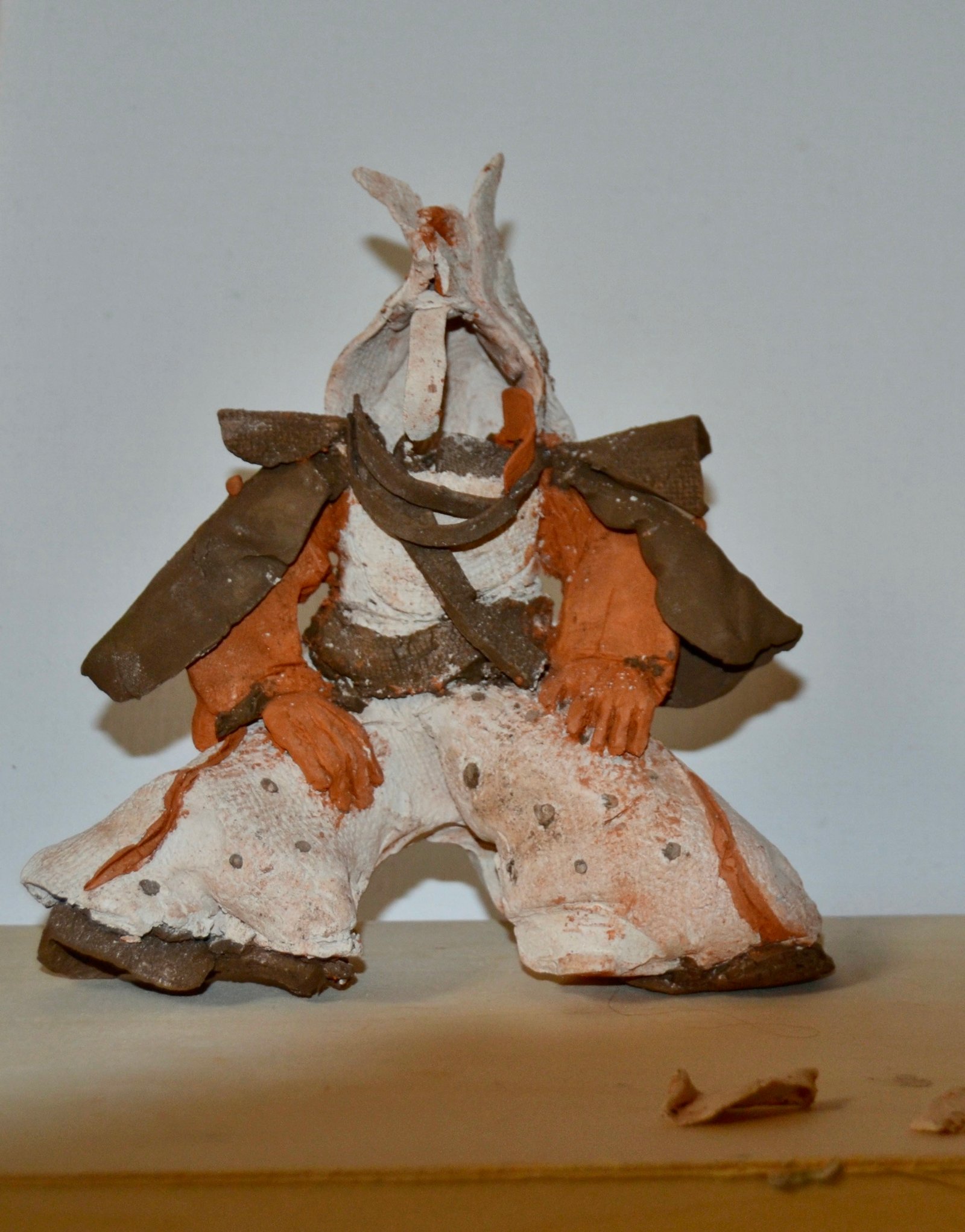 TAKEDA, Terracotta, wood, under plexiglass